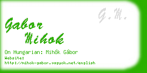 gabor mihok business card
